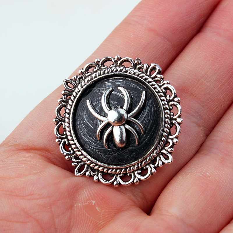 Picture of European and American ebay Explosions Overseas Gothic Evil Poisonous Spider Earrings Black Widow Rune Wizard Pagan Earrings