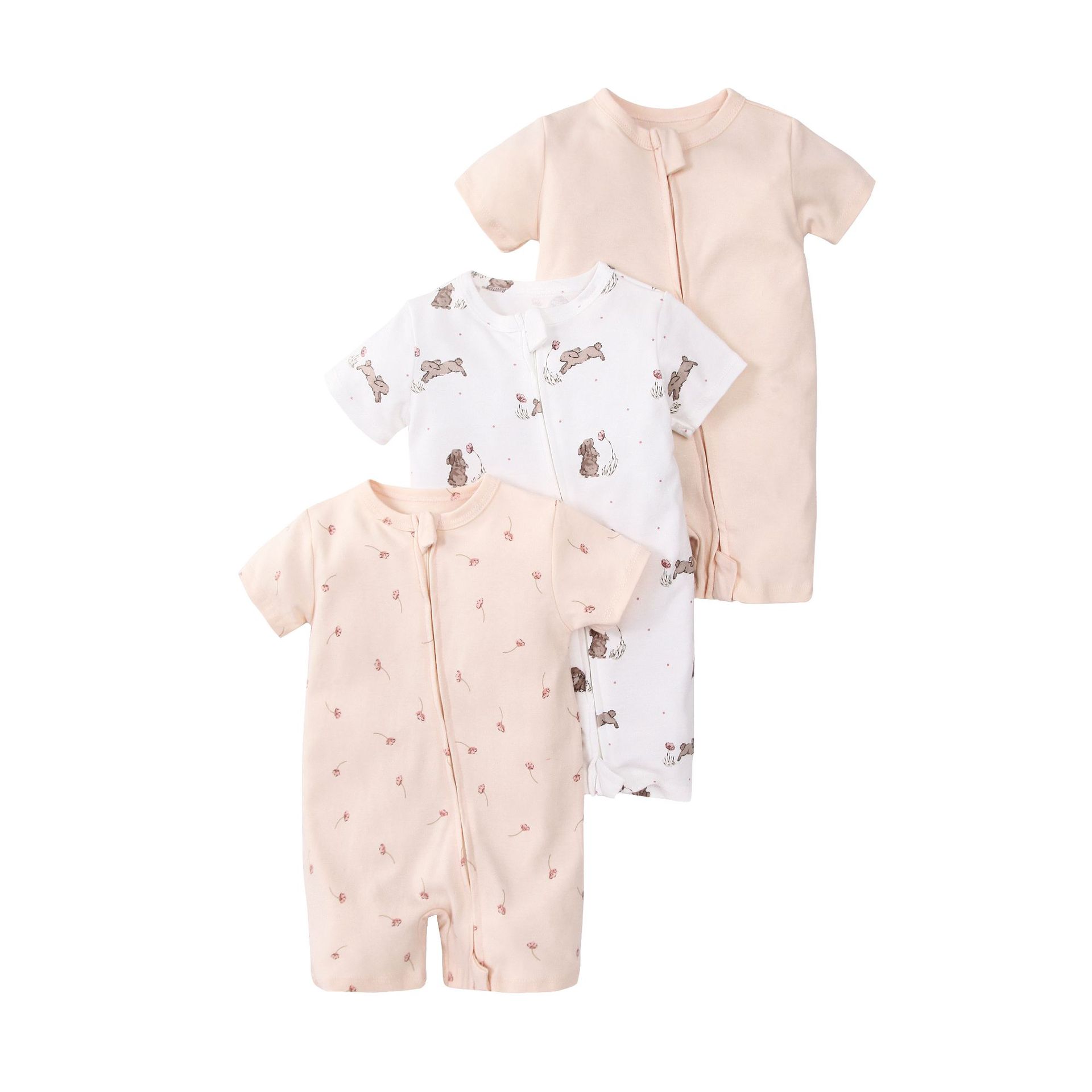 Picture of Foreign trade children's clothing summer baby jumpsuit short sleeve double zipper climbing clothing newborn baby gift box for cross-border