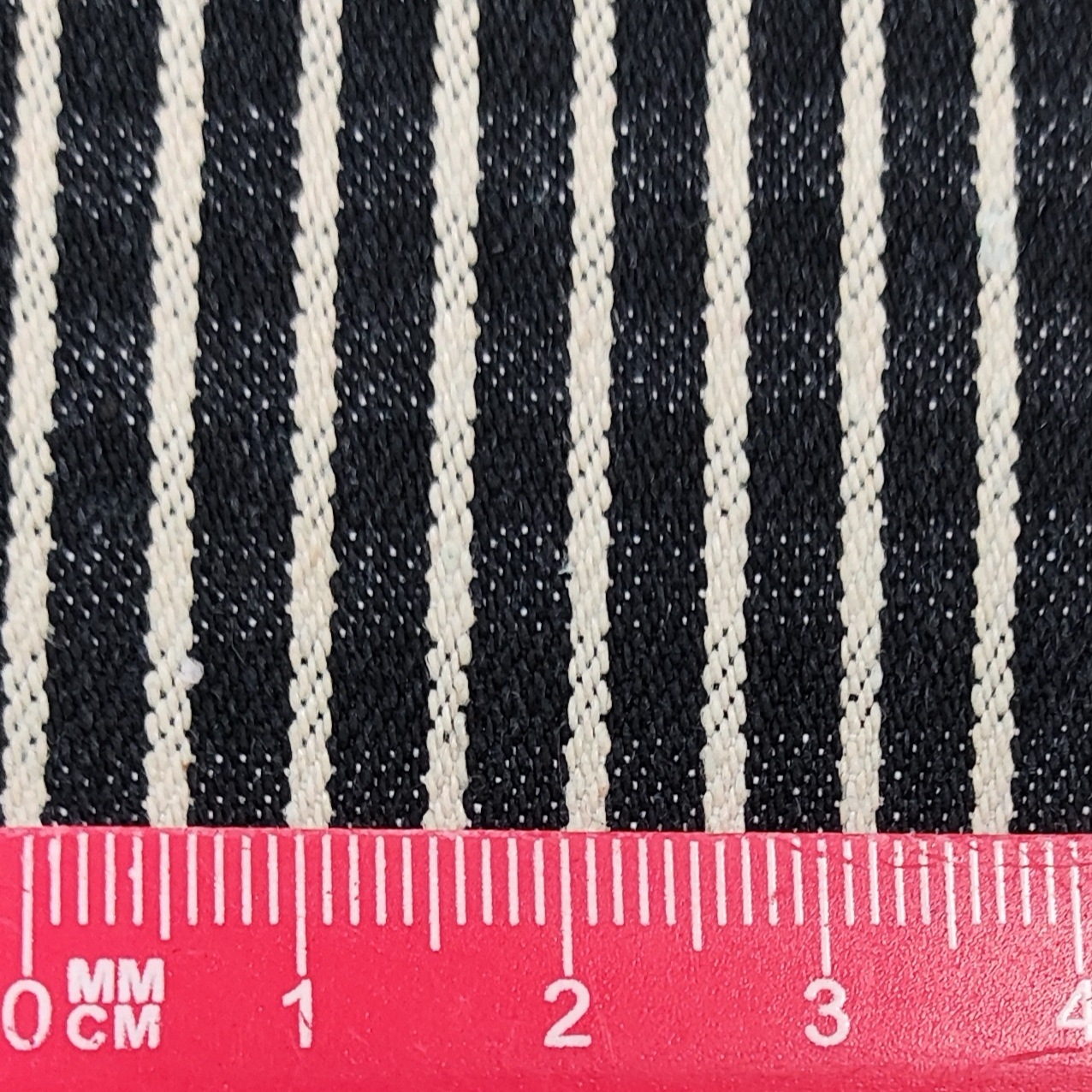 Vulcanized Black Stripesd Plaid Denim Fabric Plain Stripesd Denim Pants Shoe Material Luggage Fabric L19C14