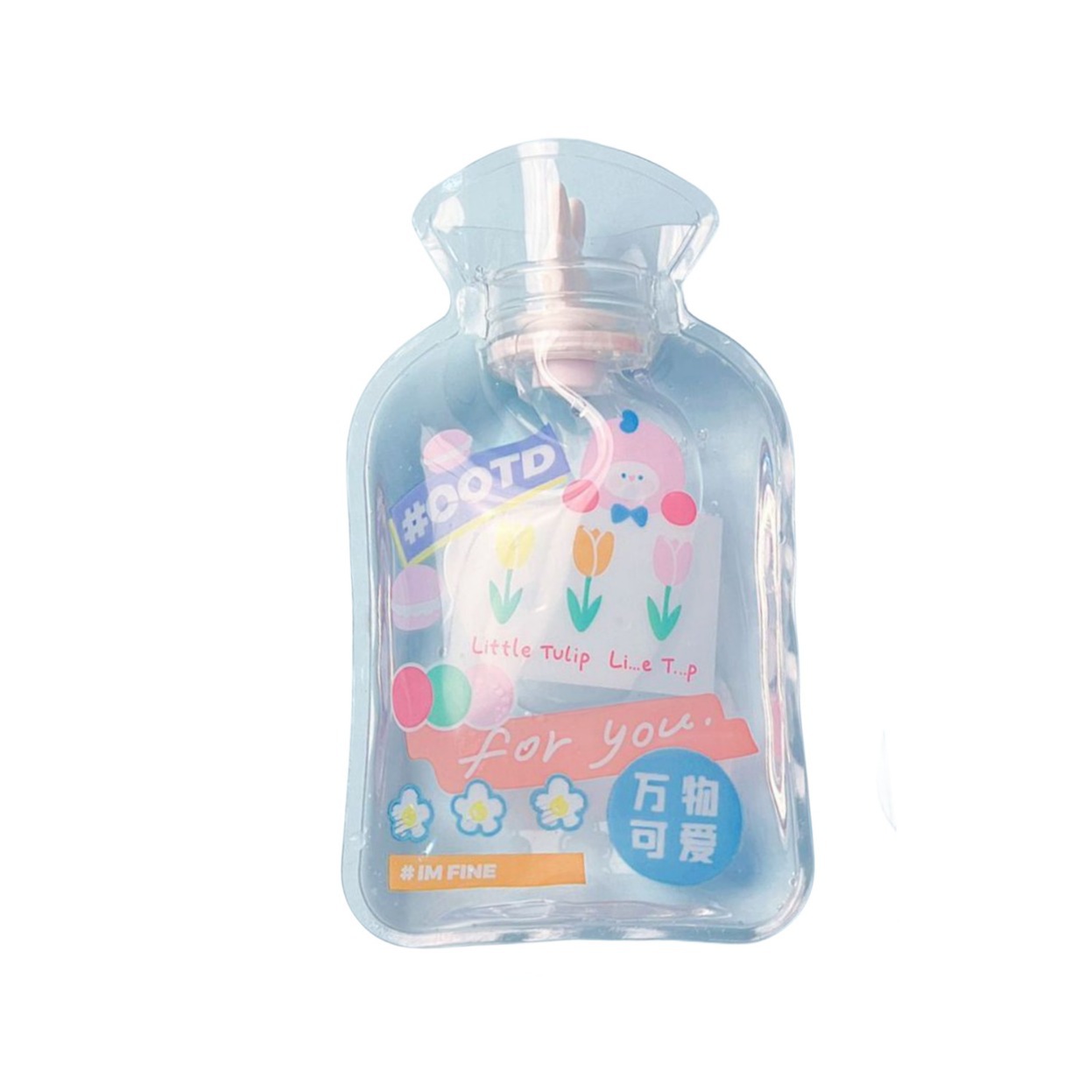 Picture of Water-Filled Hot Water Bottle, Thickened Transparent Pvc Hand Warmer, Water-Filled Hand Warmer, Hot Compress for Bloating, Wholesale, Cute and Portable