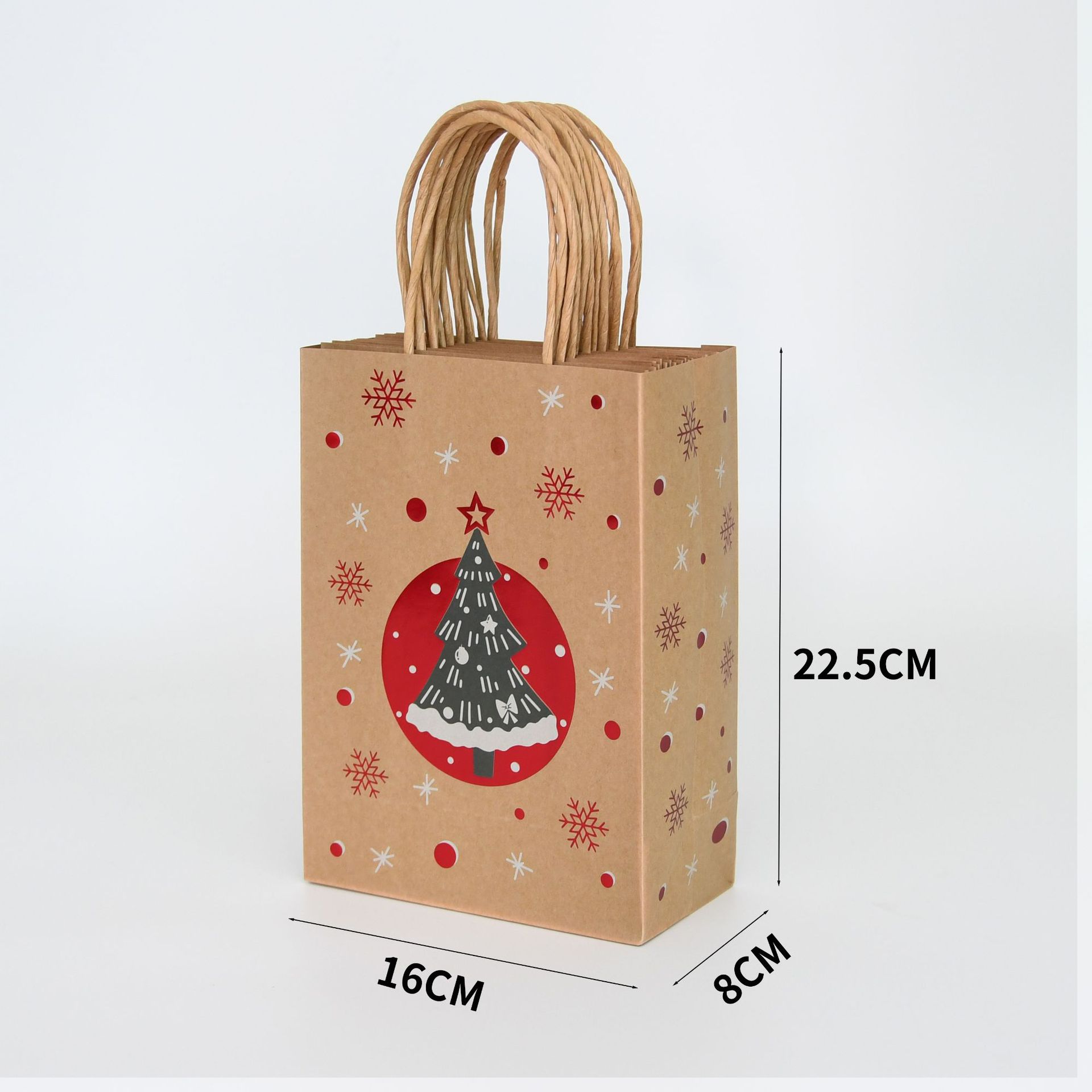 Picture of Kraft paper bag handbag milk tea packaging take-out cartoon packaging paper bag factory cross-border packaging paper bag factory