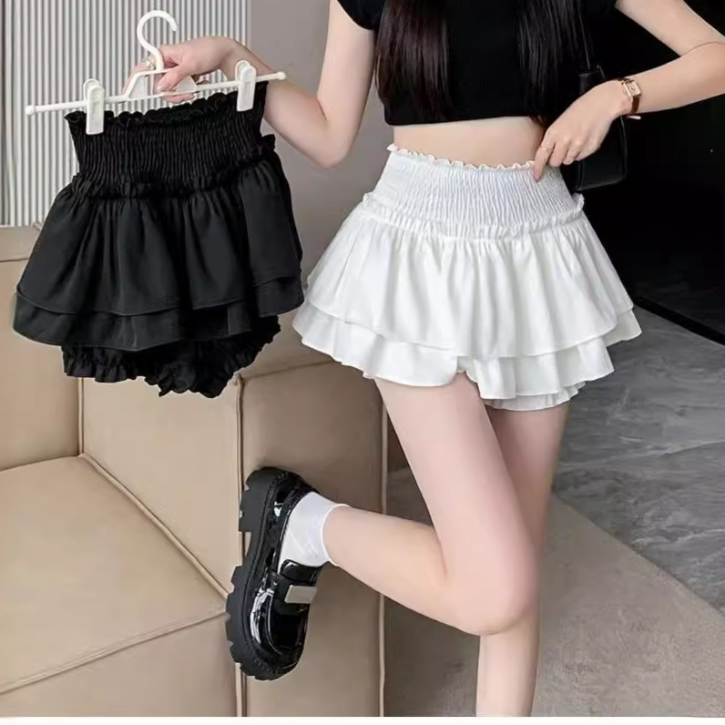 2024 New Korean Ballet Style Skirt High Waist Slimming Design Sweet Spicy Cake Puffy Short Skirt for Women