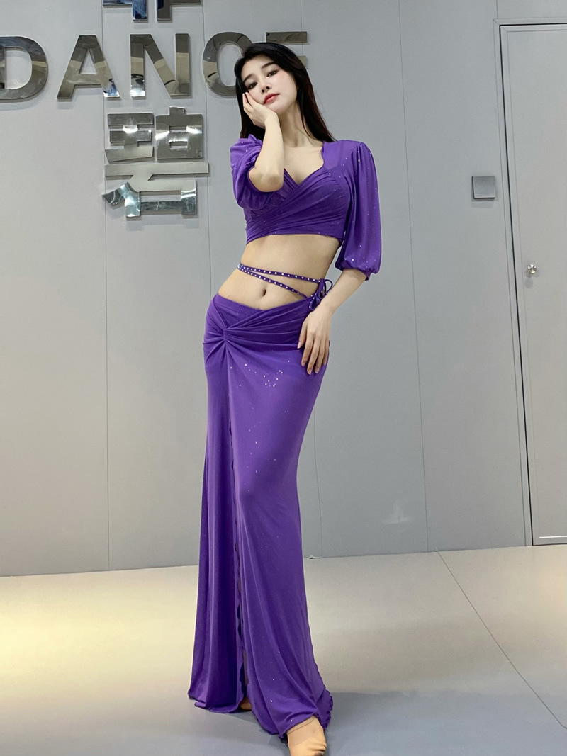 Belly Dance Practice Suit Autumn and Winter New suit Dress Performance Suit Sexy Beginners 5280