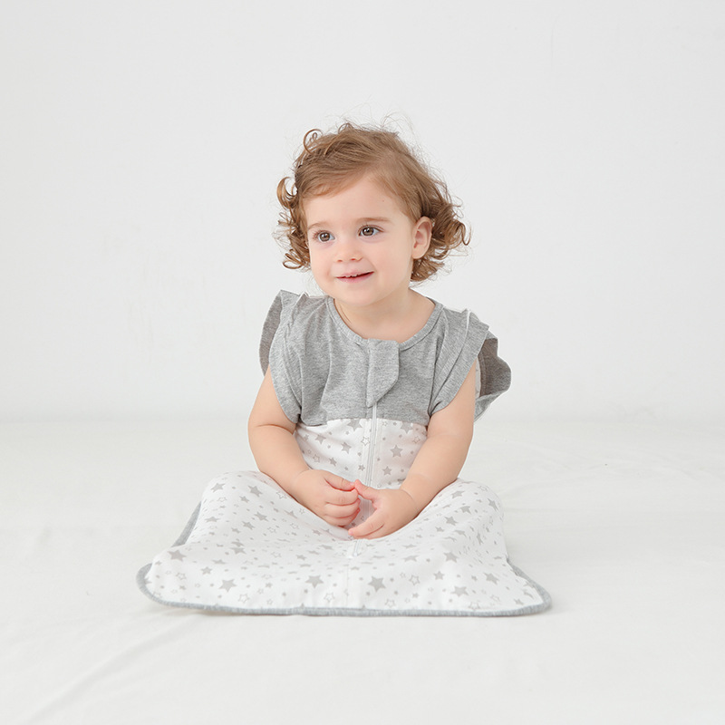 Picture of Baby surrender sleeping bag swaddling spring and autumn pure cotton newborn baby sleeping artifact wrapped by anti-shock anti-kick quilt