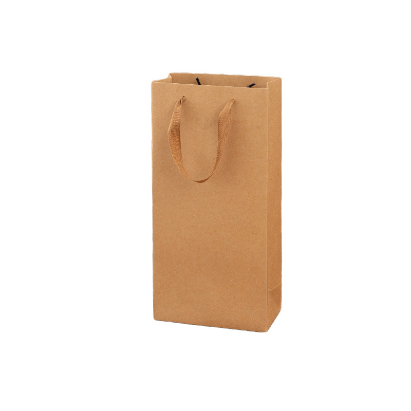 Picture of Black Wine Bag, Fashionable Single and Double Thickened Gift Tote Bag Packaging Bag, Souvenir Wine Bag Wholesale