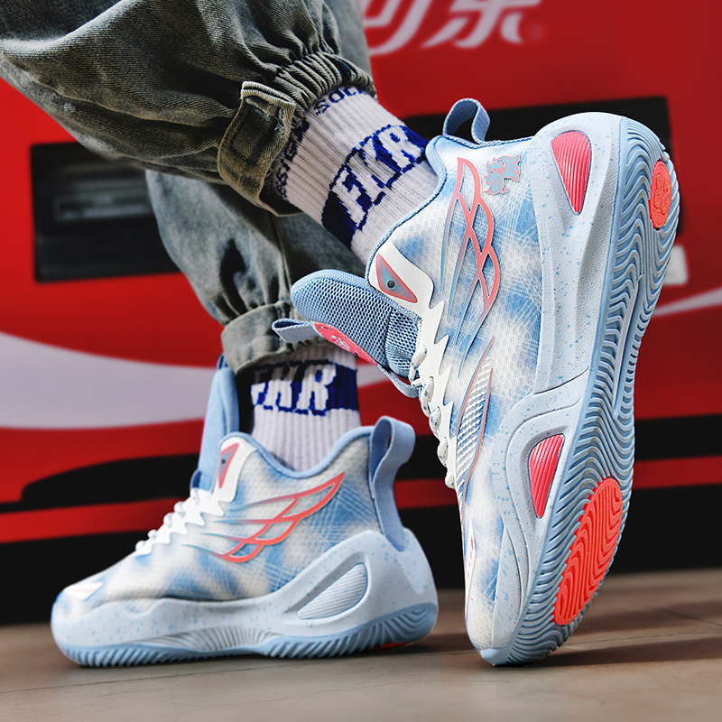 On behalf of men's shoes 2024 new mesh breathable basketball sneaker sports ultra light shock absorption running tide shoes