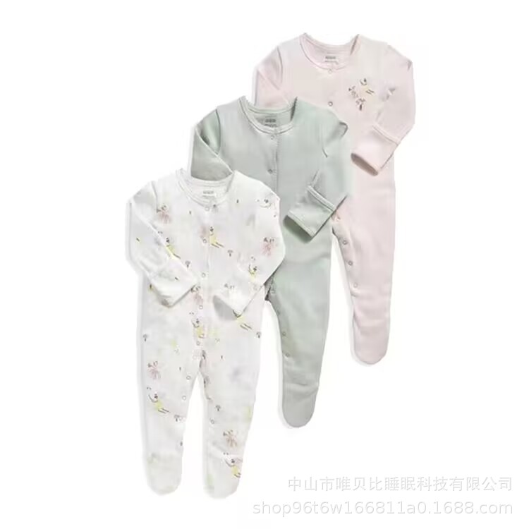 Picture of Baby's jumpsuit spring, summer, autumn and winter 0-12 months newborn's pure cotton Harbin clothes baby's base long crawling clothes