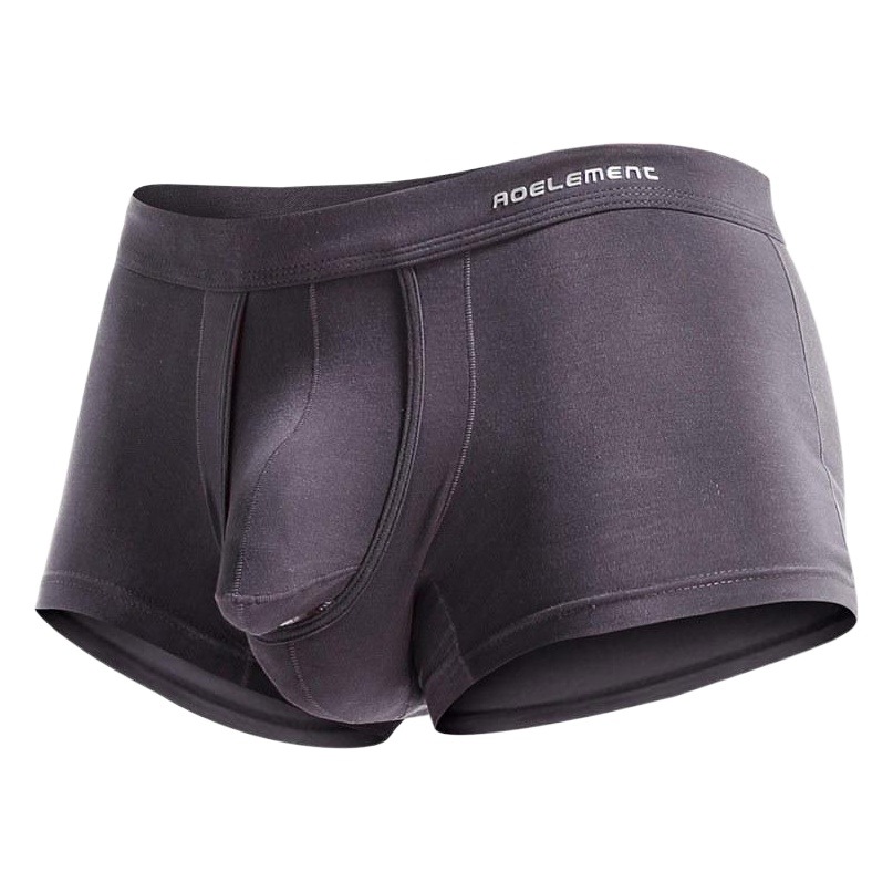 Men's Underwear Youth Scrotum Pocket Bullet Separated Underpants Underwear Men's U-Convex Solid Color Separated Boxers Head