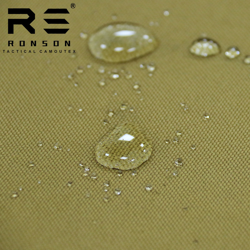 Picture of Rongsheng Factory in stock 1000D Polyester Vacated Silk khaki Fabric Wear Resistant High Strength Waterproof PU Oxford Cloth