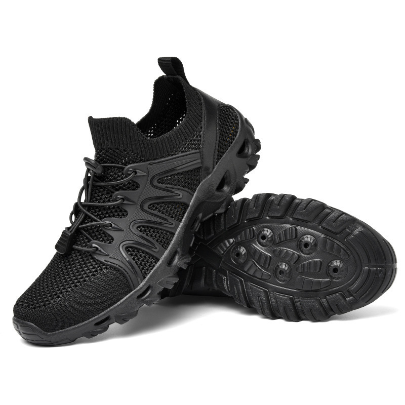New platform upstream wading shoes men's beach shoes outdoor rock climbing hiking shoes slip-on loafers casual shoes
