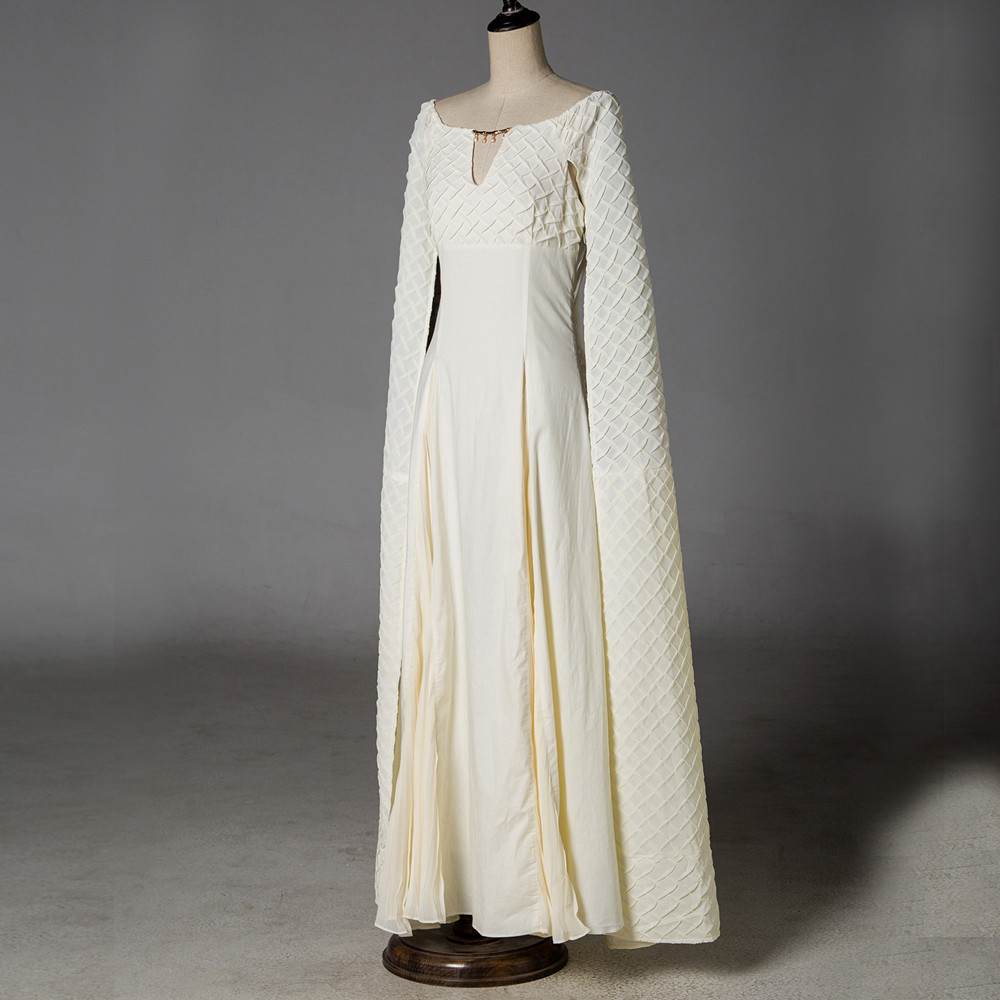 Game of Thrones cosplay A Song Of Ice And Fire Daenerys Targaryen Dragon Mother Cos Dress White Dress