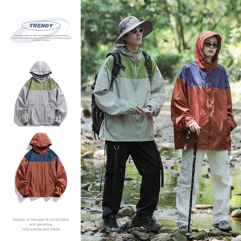 Picture of New Fashion Mountain Style Sun Protection Clothing Women's Summer Thin UV Protection Coat Sun Protection Clothing Ice Silk Outdoor Skin Clothing