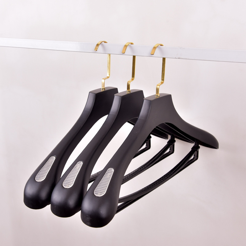 Frosted suit wedding dress support child clothing hanging wide shoulder plastic seamless adult clothing store hanger hanger wholesale