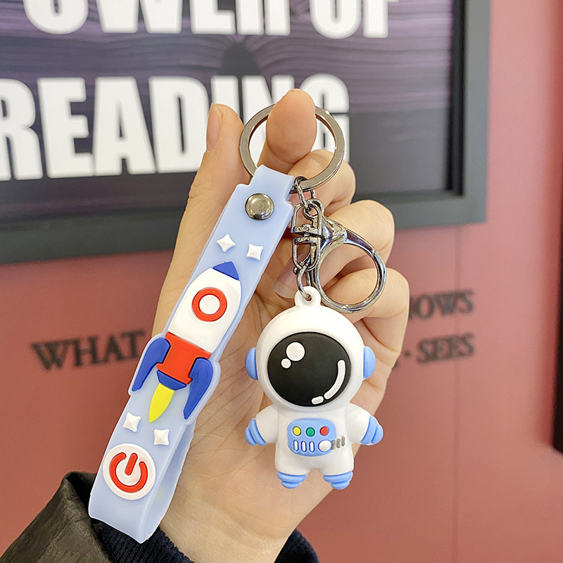 Picture of Spot cartoon astronaut keychain ornaments cute schoolbag anti-lost spaceman doll pendant handbag accessories