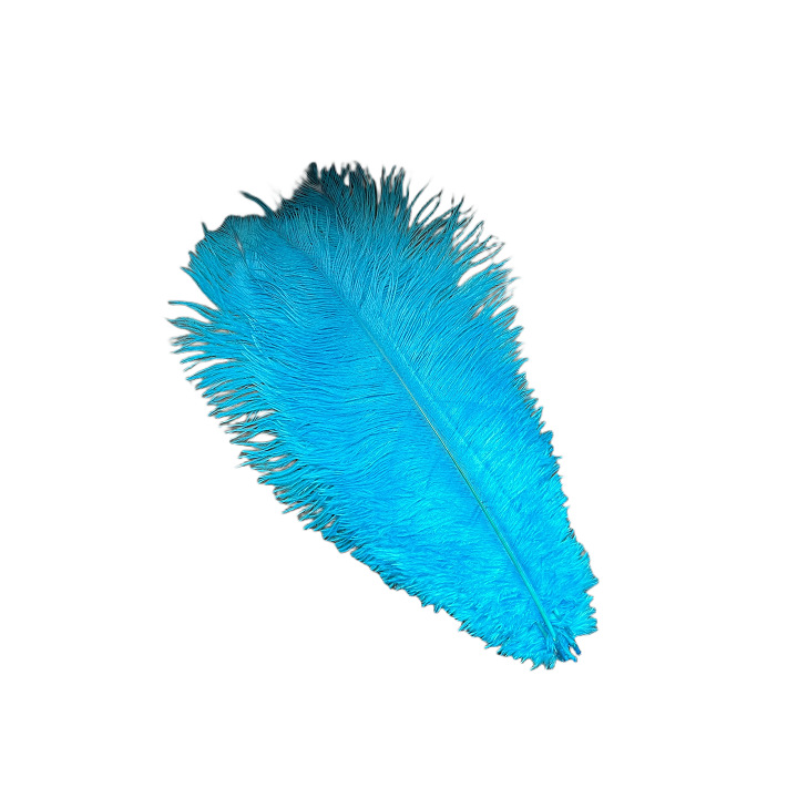Picture of White ostrich feather 25-30cm natural ostrich feather dyed feather wedding decoration lamp ornament feather