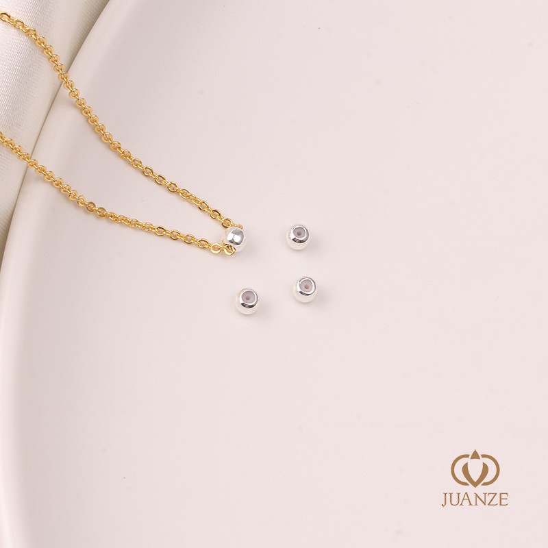 Picture of Bag gold color belt hanging without hanging silicone plug positioning adjustment round bead spacer handmade DIY hand necklace material accessories