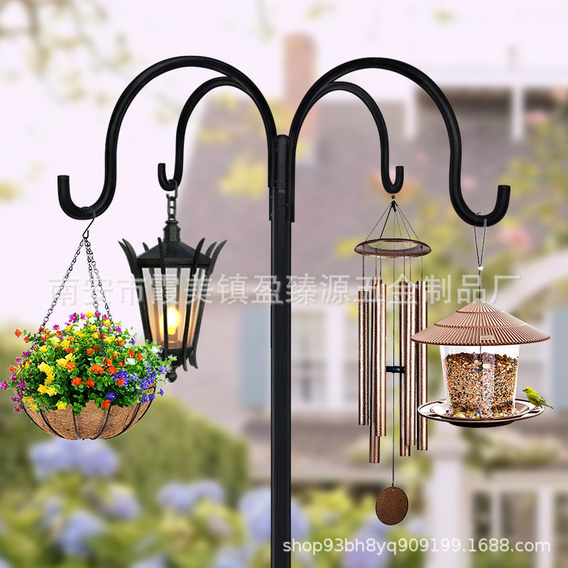 Brand New Adjustable Outdoor Shepherd Hook Flower Pot Stand Hummingbird Feeding Rod Outdoor Decorative Metal Garden Hook