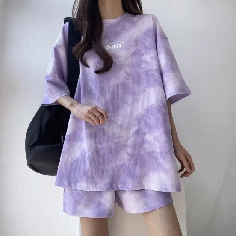 Picture of [in stock] Sports Leisure suit Women's Summer Thin Small Salt Sweet Top Shorts Two-piece Set