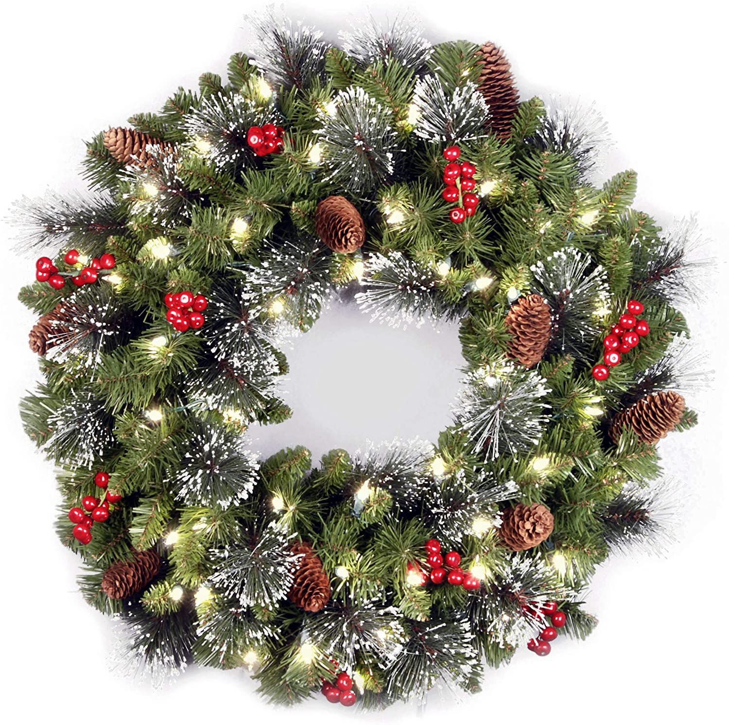 Linjie 60cm Christmas wreath door hanging rattan Christmas 45cm wreath decoration shopping mall pendant scene layout