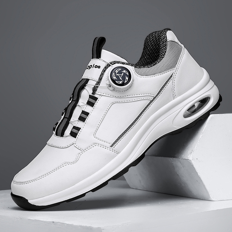 Men's Low-Top Trendy Fashion Light Luxury Versatile Casual Shoes with Rotating Buckle, Non-Slip, Wear-Resistant, Soft Sole Outdoor Sports Shoes