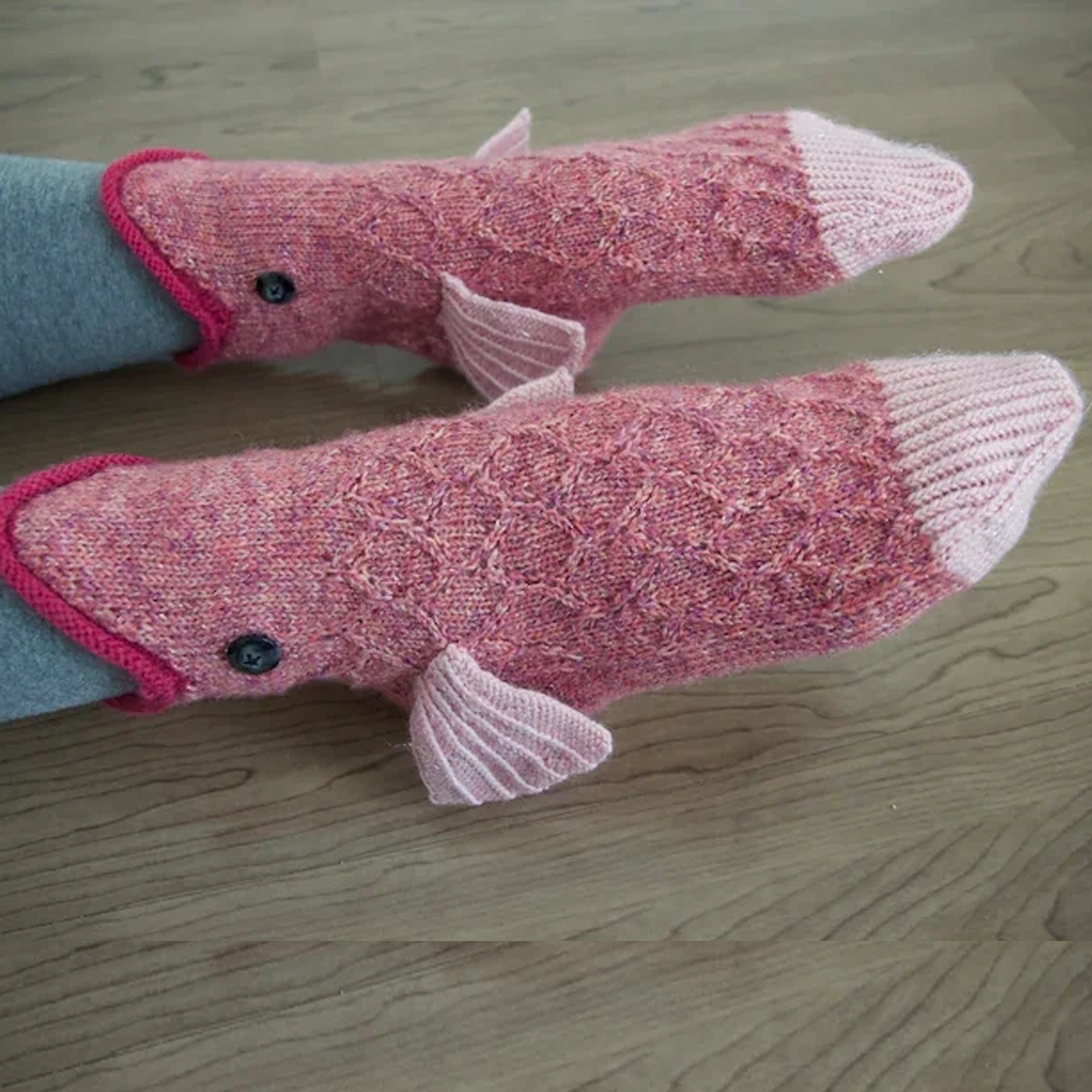 Cross-border Knit Crocodile Socks Christmas knitted Crocodile Socks knitted creative mid-calf animal Socks in stock