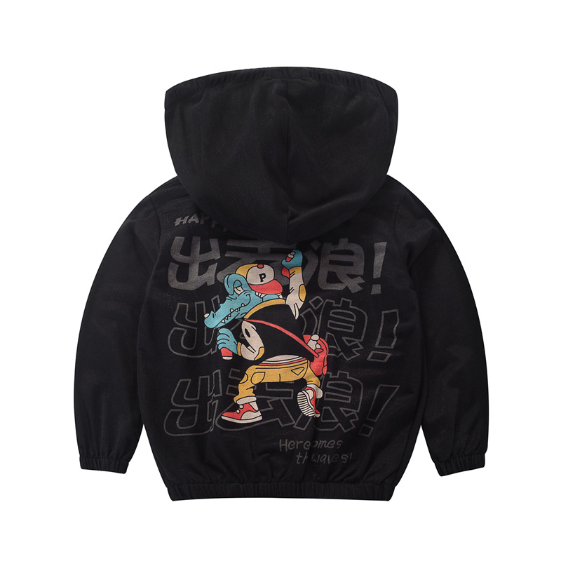 Picture of betop children's clothing new Korean style coat children's sun protection clothing thin Korean style cartoon boys' coat hooded hair generation