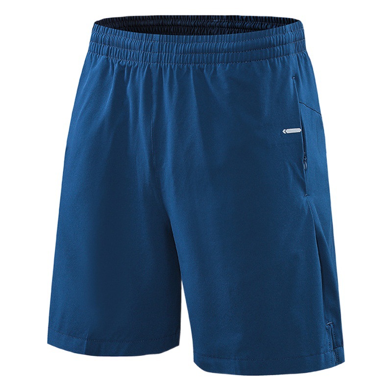 Sports Ice Silk Shorts Men's Quick-drying Breathable Zipper Pocket Thin Pants Loose Casual Running Fitness Pants