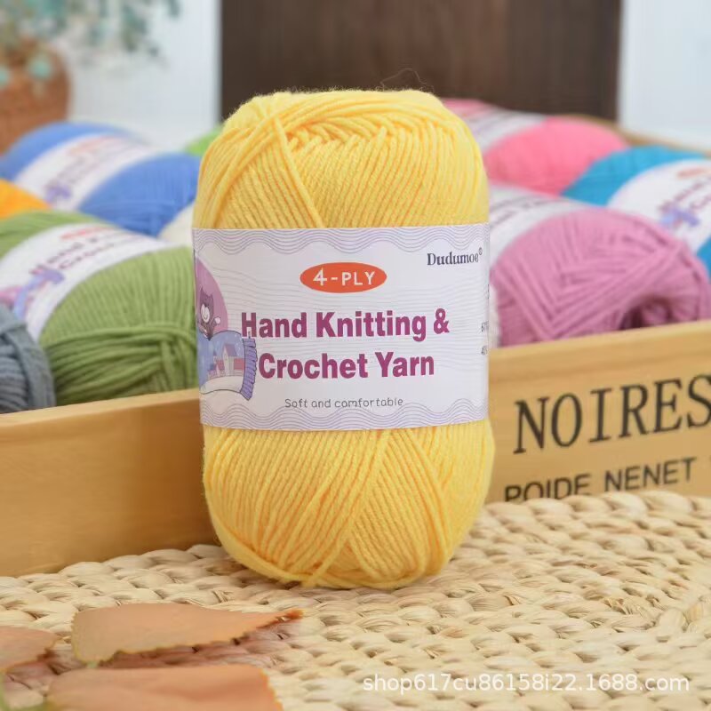 Foreign trade version 4 strands of combed milk cotton hand-woven DIY doll crocheted cotton thread Xuefei cute doll of the same style