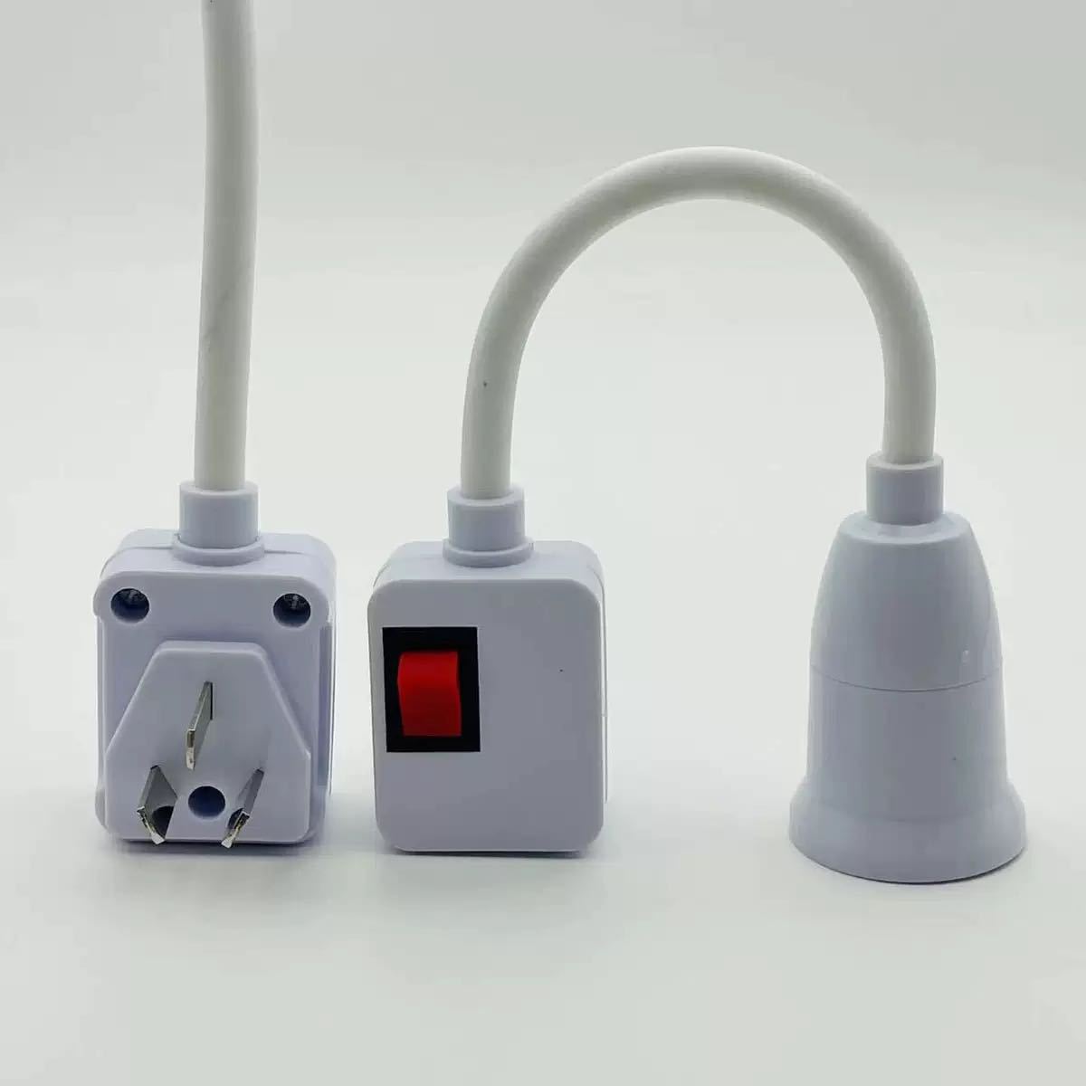 Picture of Cross-border supply universal lamp holder European gauge lamp holder socket lamp plug-in hose with switch E27 screw socket