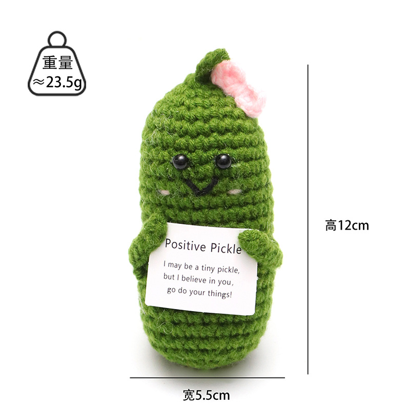 Picture of Cross-Border Hot-Selling Wool Crochet Positive Energy Potato Knitted Wool Cucumber Positive Energy Wool Crocheted Doll Finished Product