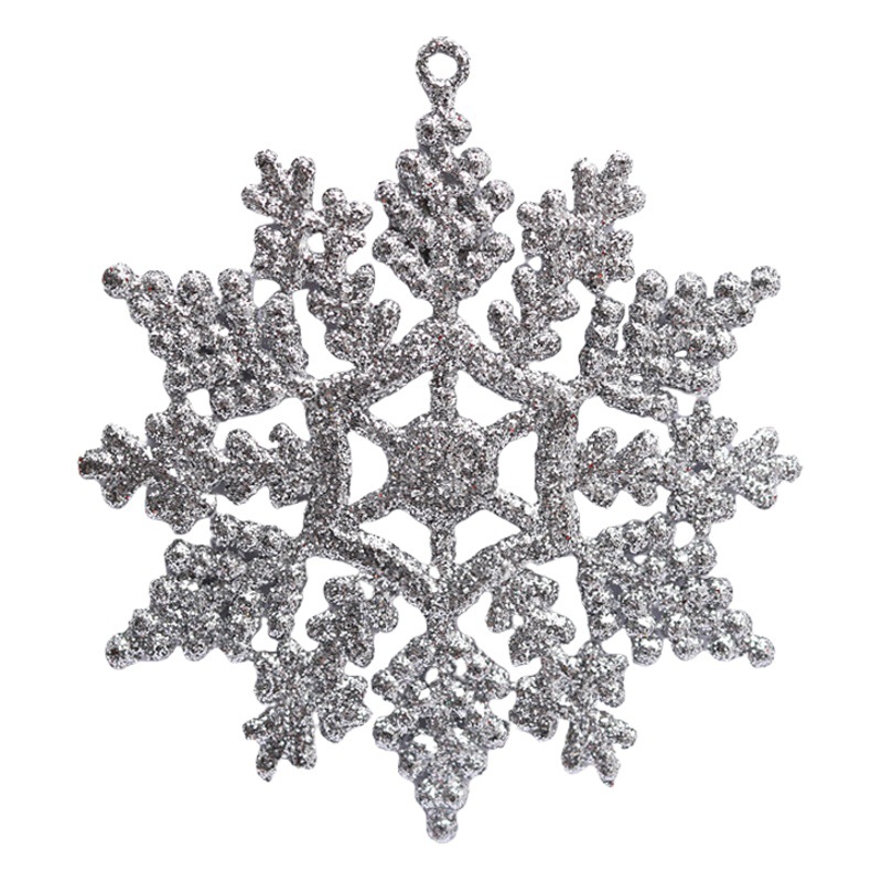 Cross-border Amazon New Christmas Decorations 10cm/40PC Christmas Snowflake String Christmas Tree Pendant