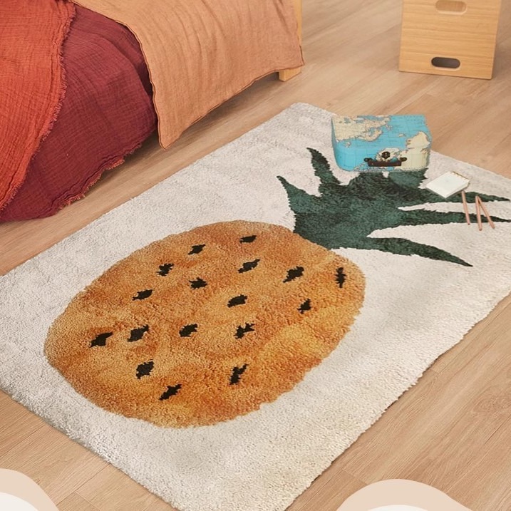 Simple Ins Style Imitation Cashmere Carpet Living Room Thickened Flocking Flat Skin-Friendly Mat Bedroom Easy-Care Bedside Blanket