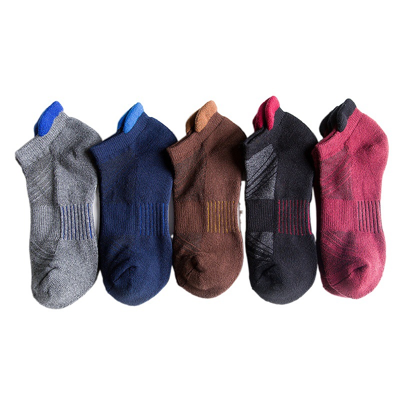 Men's Professional Sports Socks Running Fitness Towel Bottom Breathable Quick-drying Non-slip Thickened Fitness Outdoor Short Socks