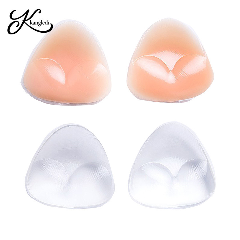 Triangle Insert Bra Underwear Small Cute Silicone Insert Chest Pad Breast Push-up Silicone Insert