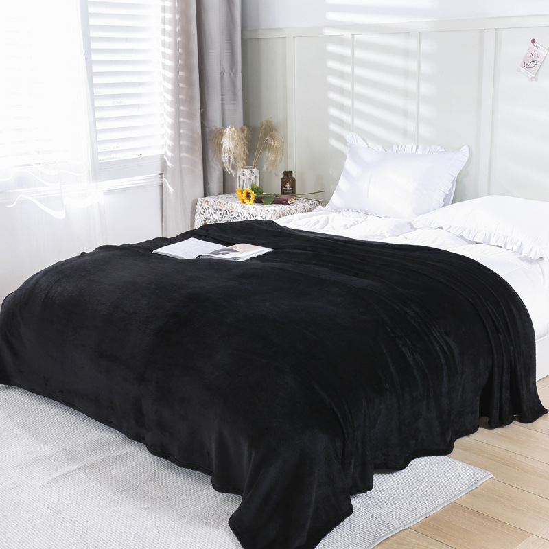 Picture of Small blanket winter coral blanket flannel single double bed sheet thickened female student dormitory quilt nap blanket