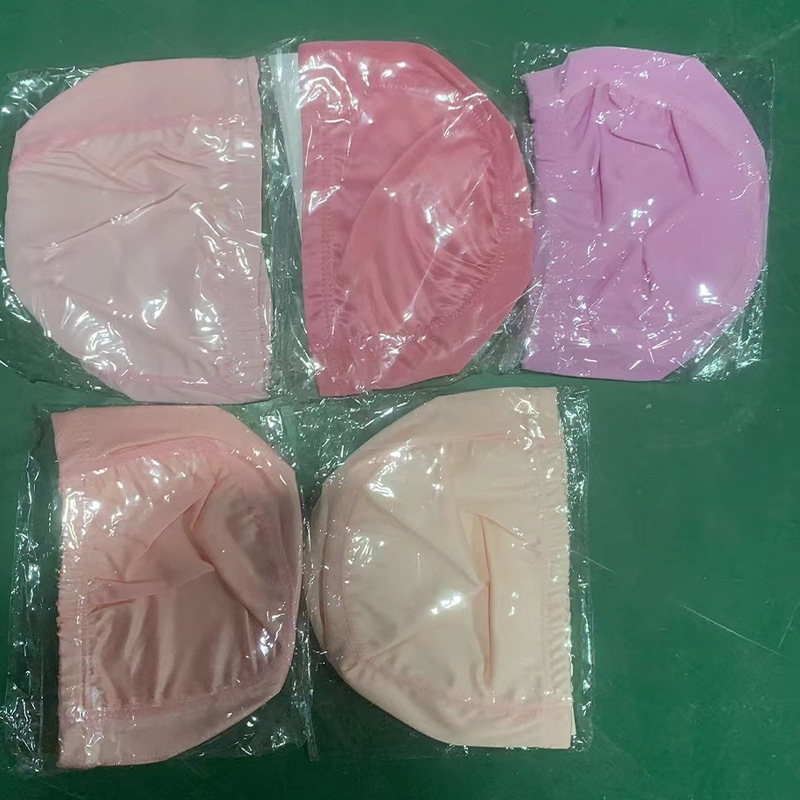 Picture of Adult color solid color swimming cap unisex cloth swimming cap three needle five thread nylon swimming cap manufacturers wholesale