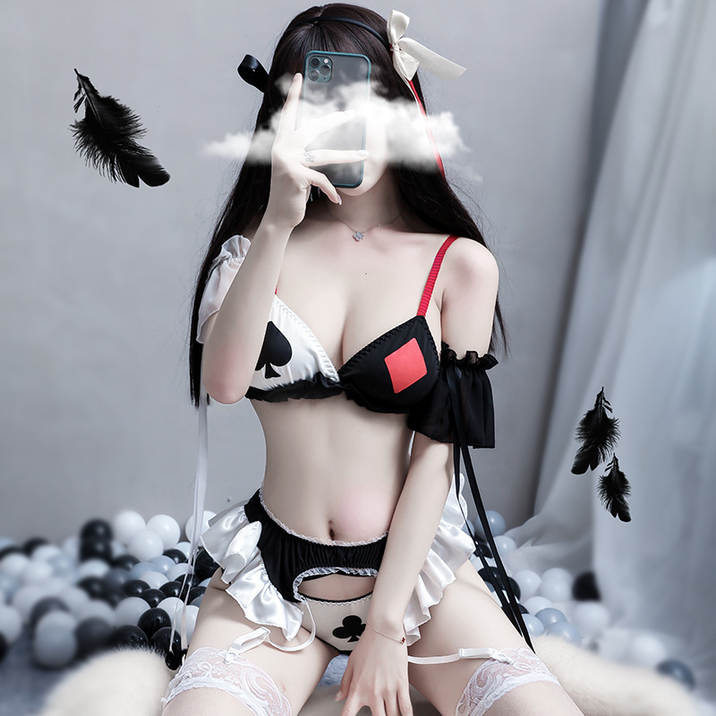 Linzhi manufacturer Japanese card clown three-point sexy underwear COS two-dimensional uniform temptation nightdress three-point