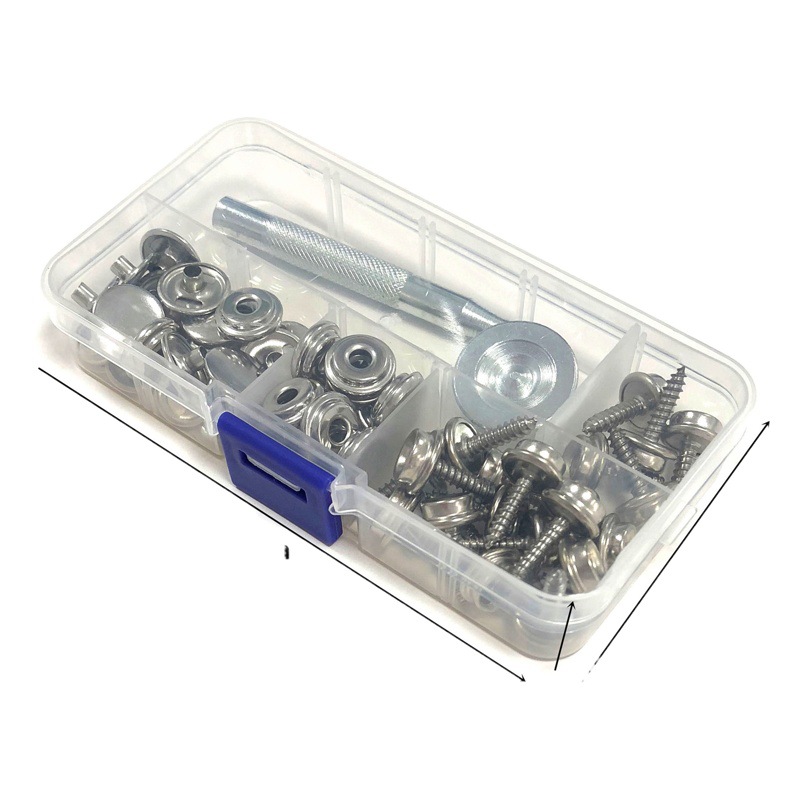 15mm304 Stainless Steel Screw Large White Buckle Anti-Corrosion Durable Yacht Tent Fixed Buckle Amazon Fba Set