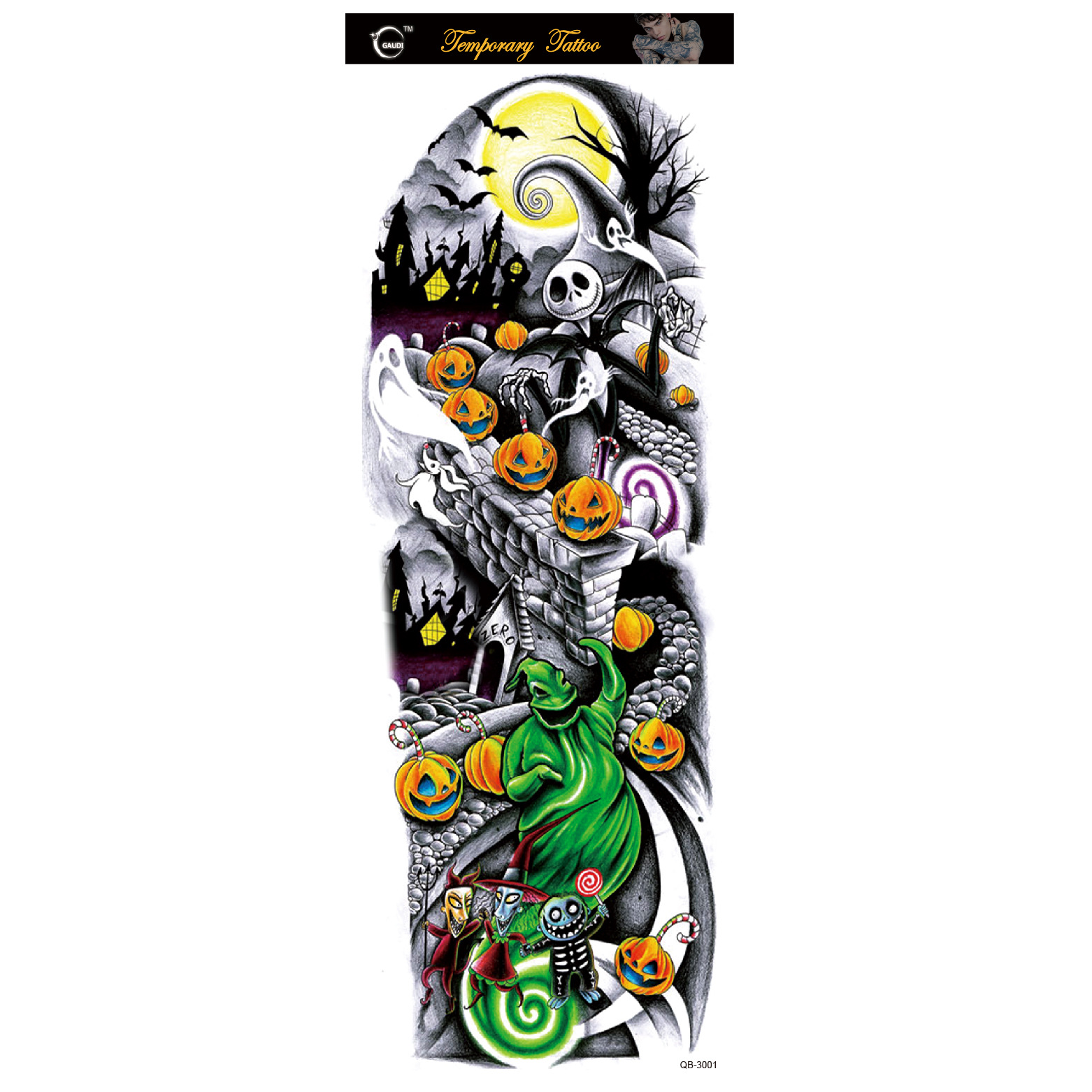 Picture of Large Flower Arm Tattoo Sticker Full Arm Waterproof Tattoo Temporary 400 Optional Full Arm Tattoo Sticker