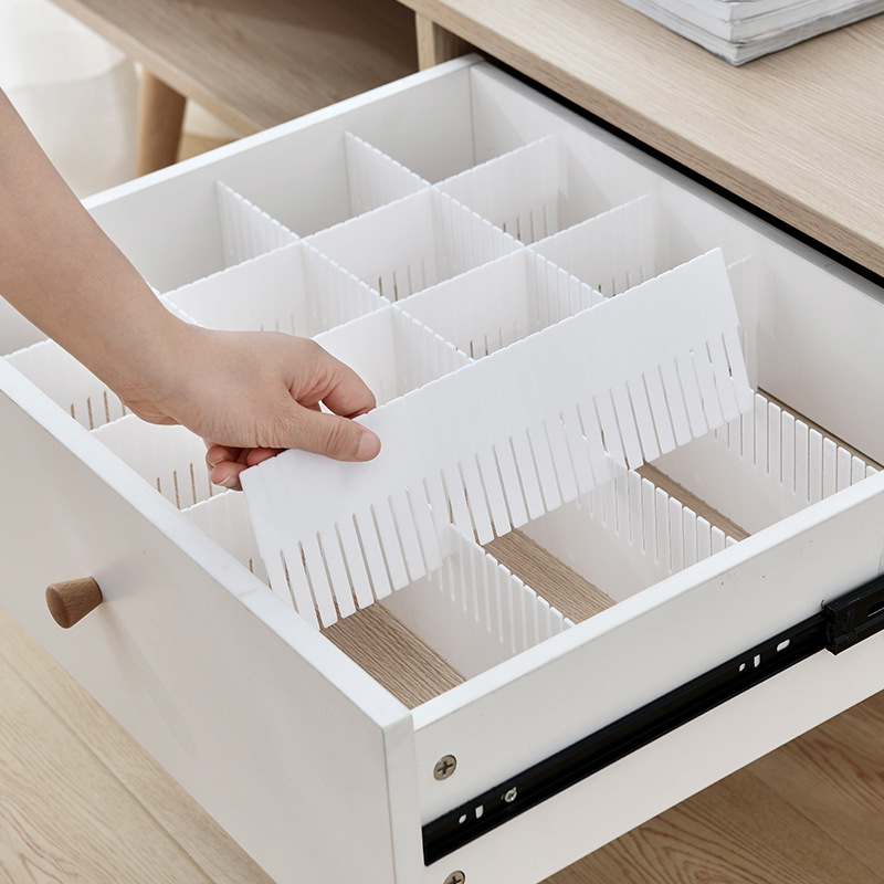 Picture of Household drawer divider free combination underwear socks classification partition wardrobe storage partition layered finishing board