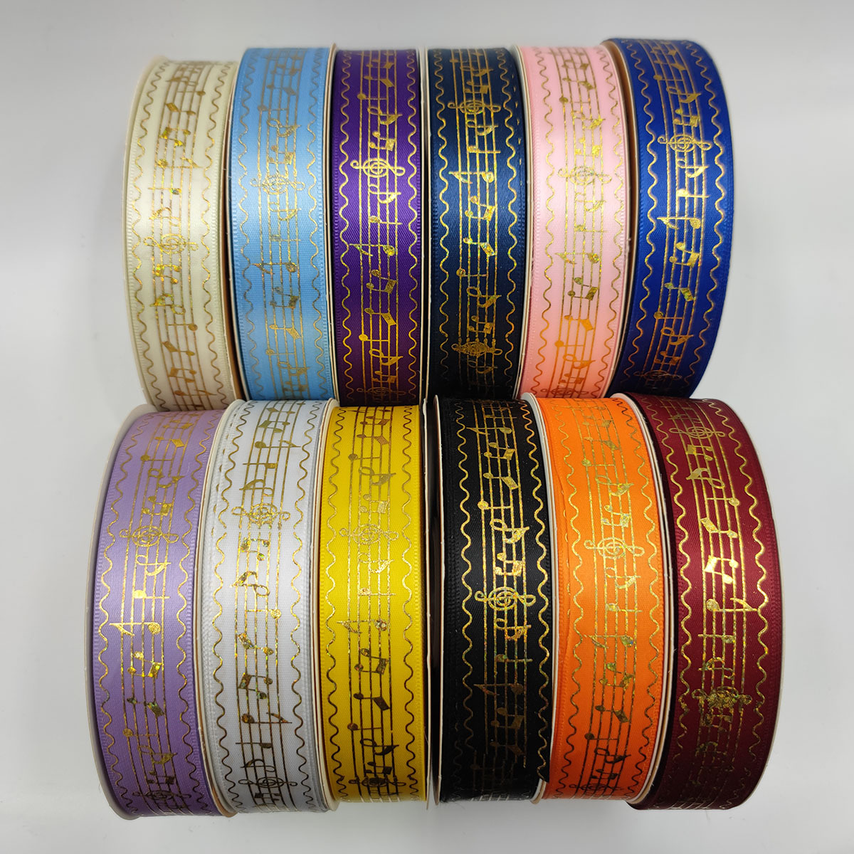 Spot Note Laser Bronzing Polyester Ribbon Gift Flower Cake Packaging Ribbon Simple Decorative Bar Ribbon