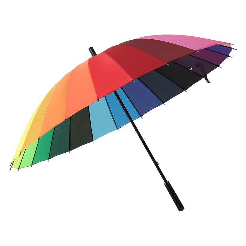 24 bone double anti wind umbrella wholesale large size men and women sturdy long handle umbrella straight rod umbrella customized advertising