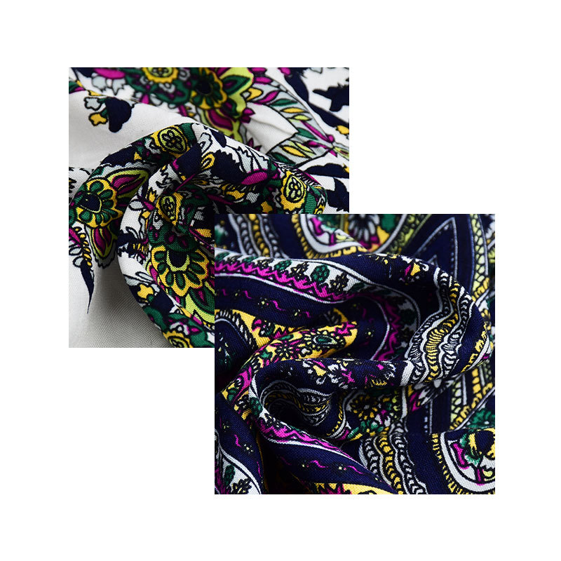 Factory wholesale artificial cotton summer fabric reactive printing technology children's summer anti-mosquito pants fabric