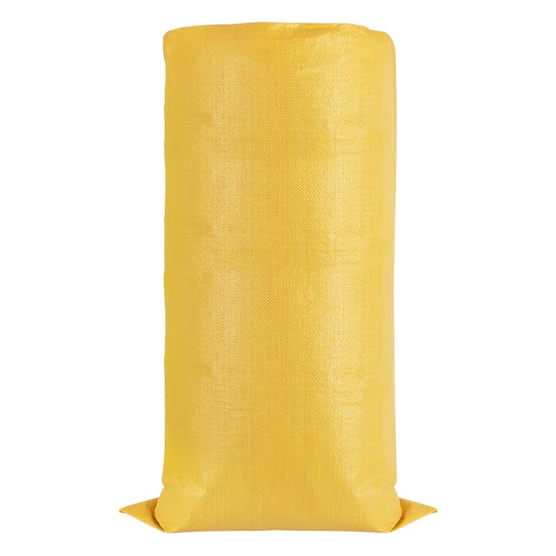 Bright Yellow Woven Bag Factory Custom Plastic PP Woven Bag Printing Grain Rice Snakeskin Bag Thickened Feed Bag
