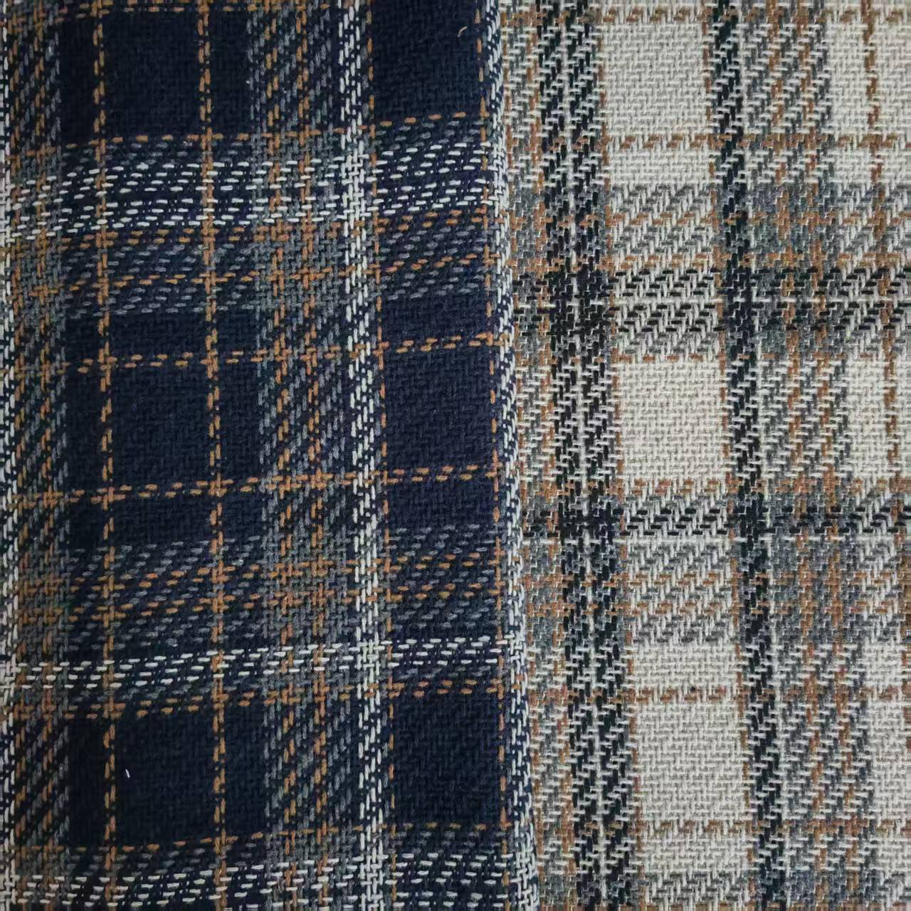 Picture of Shaoxing Factory in stock Autumn and Winter Small Fragrant Style Plaid Cloth Fashion Shoes and Hats Luggage Wool Plaid Cloth