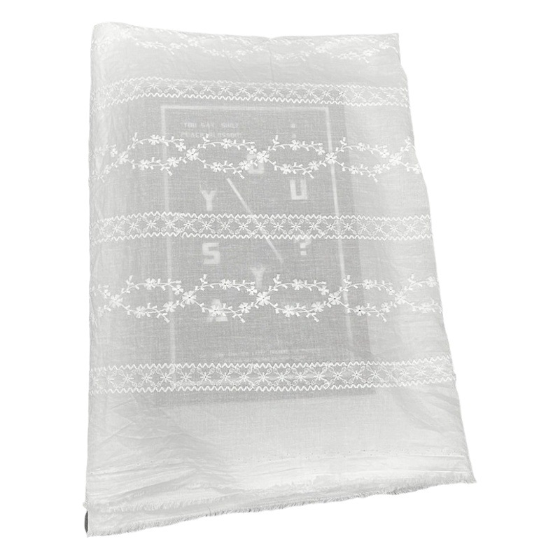 Cotton lace embroidery fabric cotton embroidered clothing shirt dress pure cotton water-soluble hollow embroidery fabric