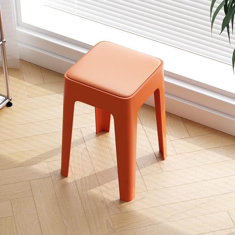 Picture of Internet celebrity plastic stool for home use thickened, stackable, modern simple high bench, soft stool, sturdy and durable for backup