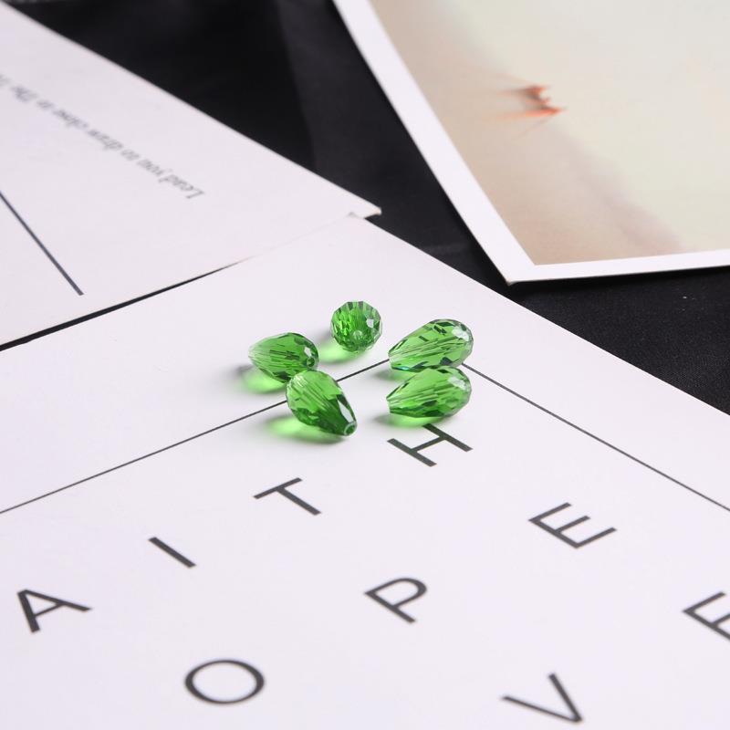 Picture of Drop-shaped glass crystal beads DIY handmade beaded bracelet earrings making materials cross-border a generation of hair