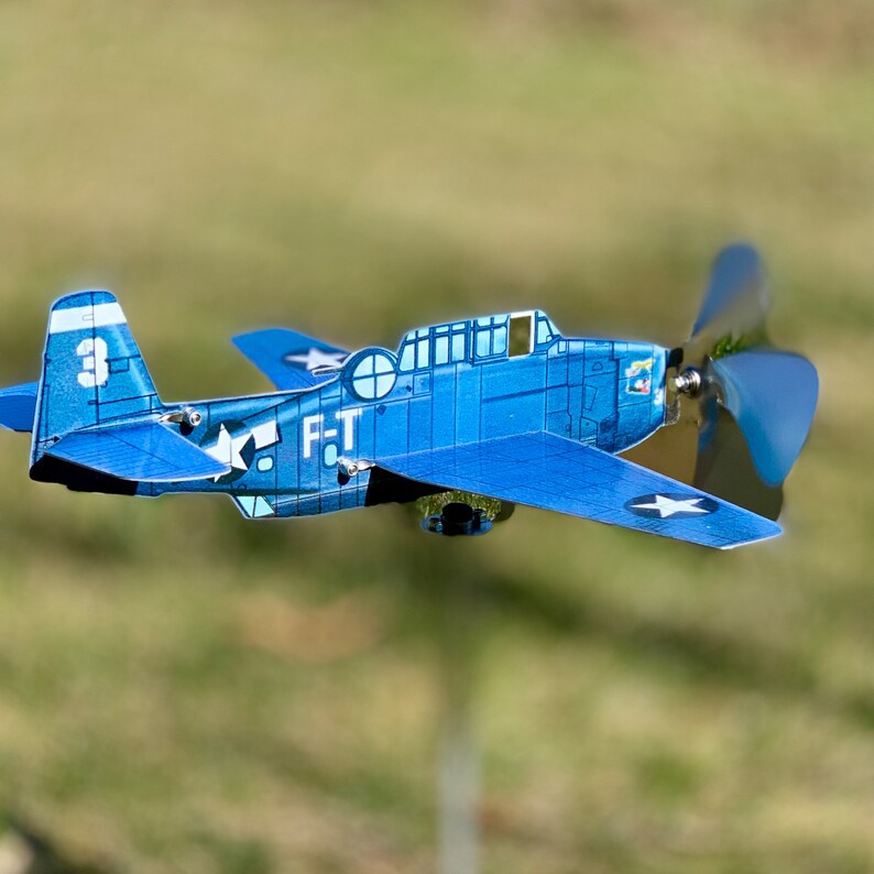 Cross-border independent station Amazon metal wrought iron blue aircraft ornaments
