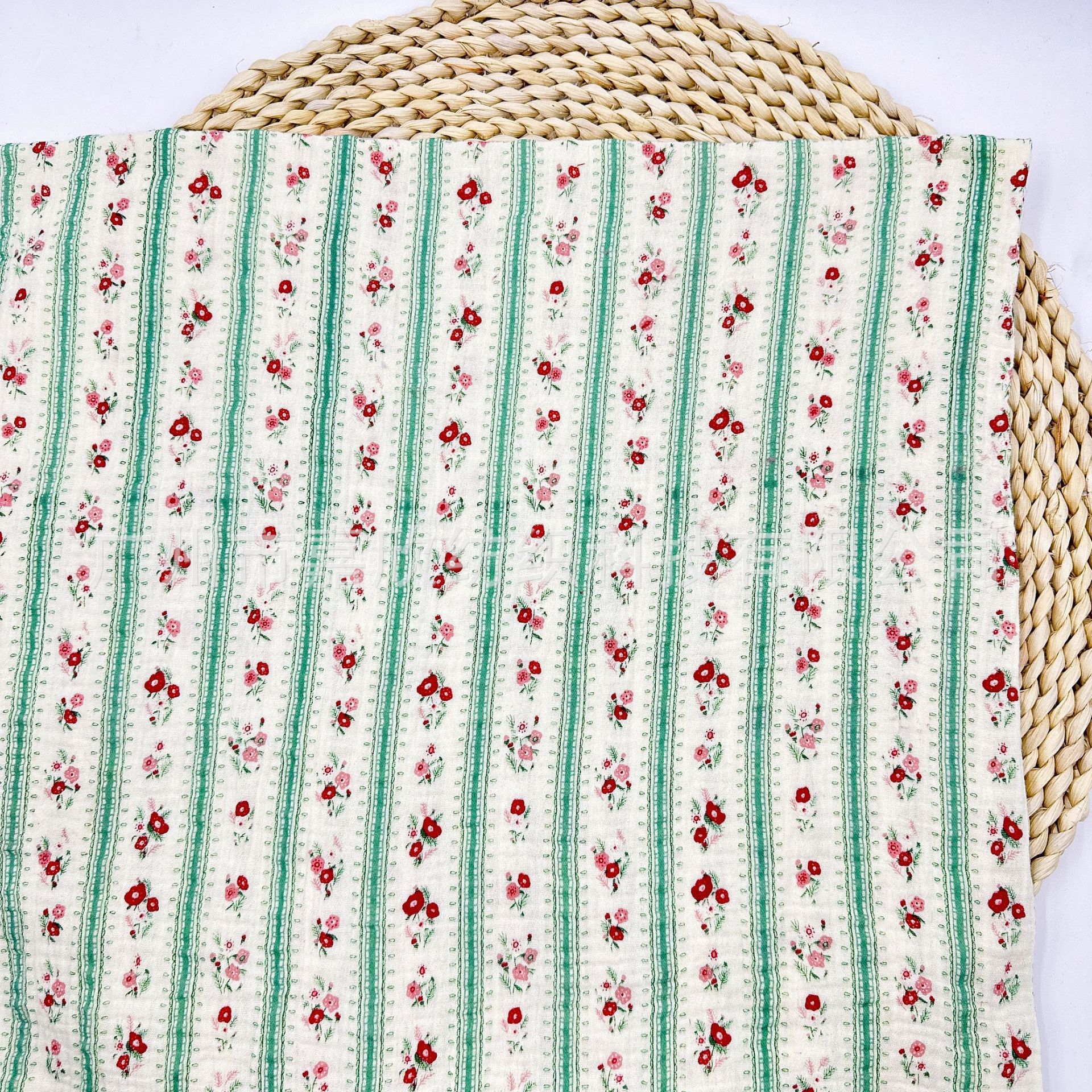 Double Gauze Plain Fine Cloth Small Clear Flower Baby Climbing Clothing Pure Cotton Gauze Fabric Home Service Yarn Fabric